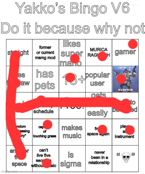 idk, am i popular | image tagged in yakko s bingo v6 | made w/ Imgflip meme maker