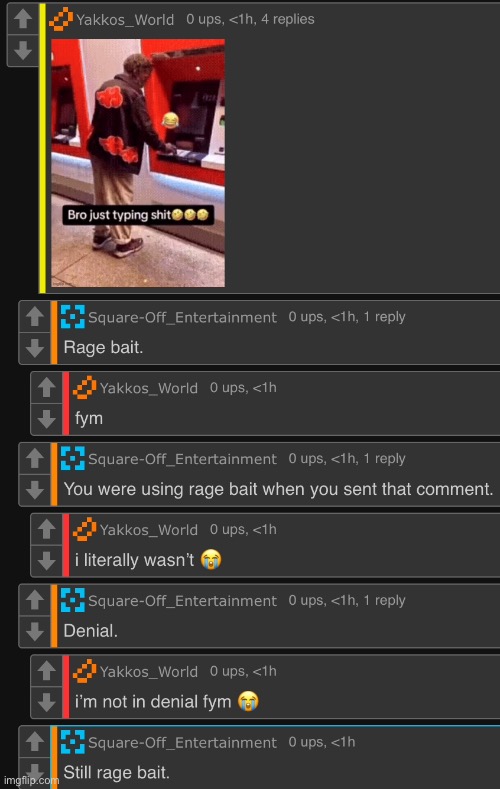 mfs will call anything denial atp | made w/ Imgflip meme maker