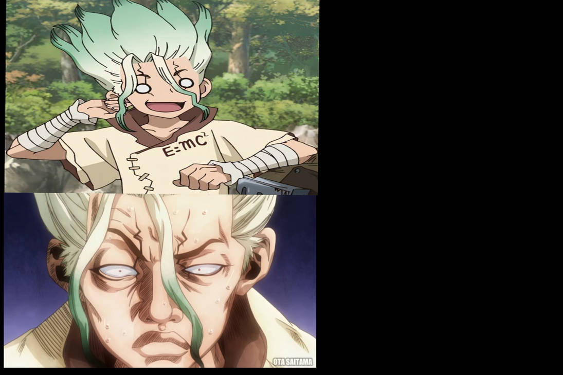 dr stone meme Blank Meme Template