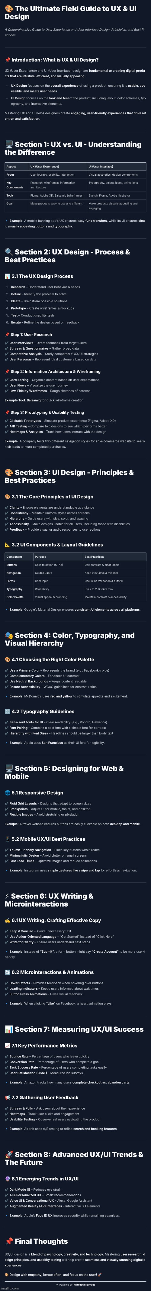 UX/UI Design (Field-Guide) :> | image tagged in simothefinlandized,ux ui design,infographics,tutorial | made w/ Imgflip meme maker