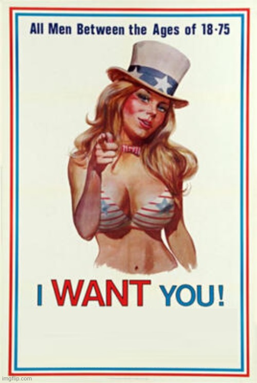 Uncle Sam's Kid Sister Blank Meme Template
