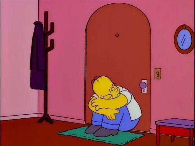 sad homer Blank Meme Template