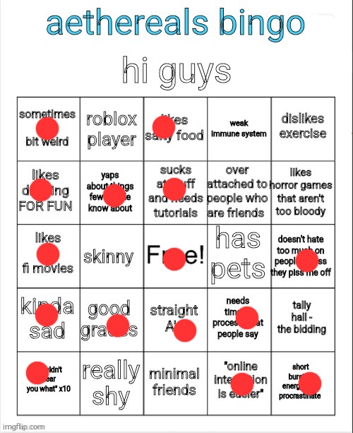 aethereals bingo | image tagged in aethereals bingo | made w/ Imgflip meme maker