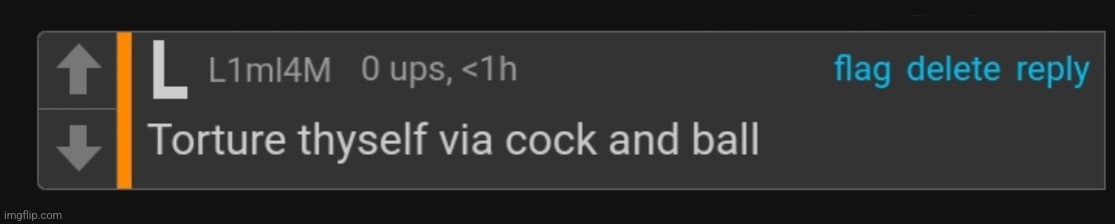 Torture thyself via cock and ball | image tagged in torture thyself via cock and ball | made w/ Imgflip meme maker
