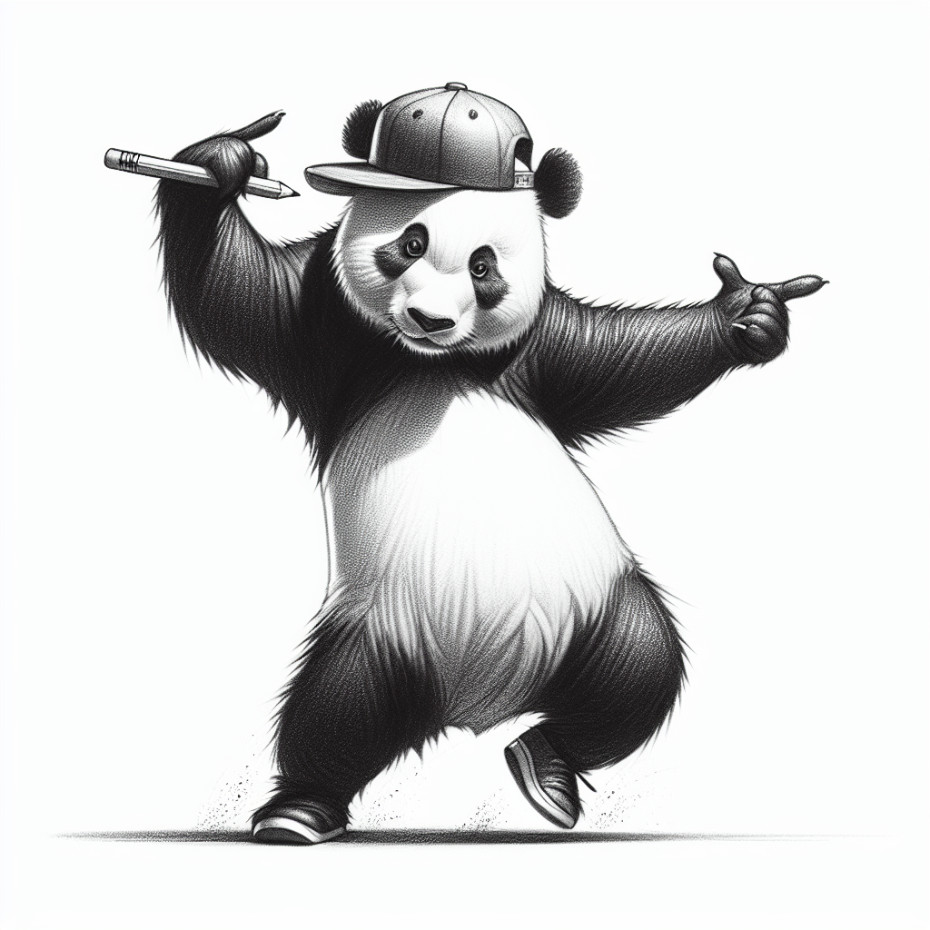 panda was doing hip hop Blank Meme Template