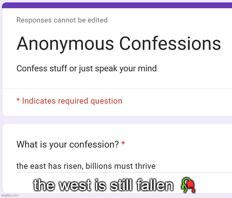 the west is still fallen 🥀 | made w/ Imgflip meme maker
