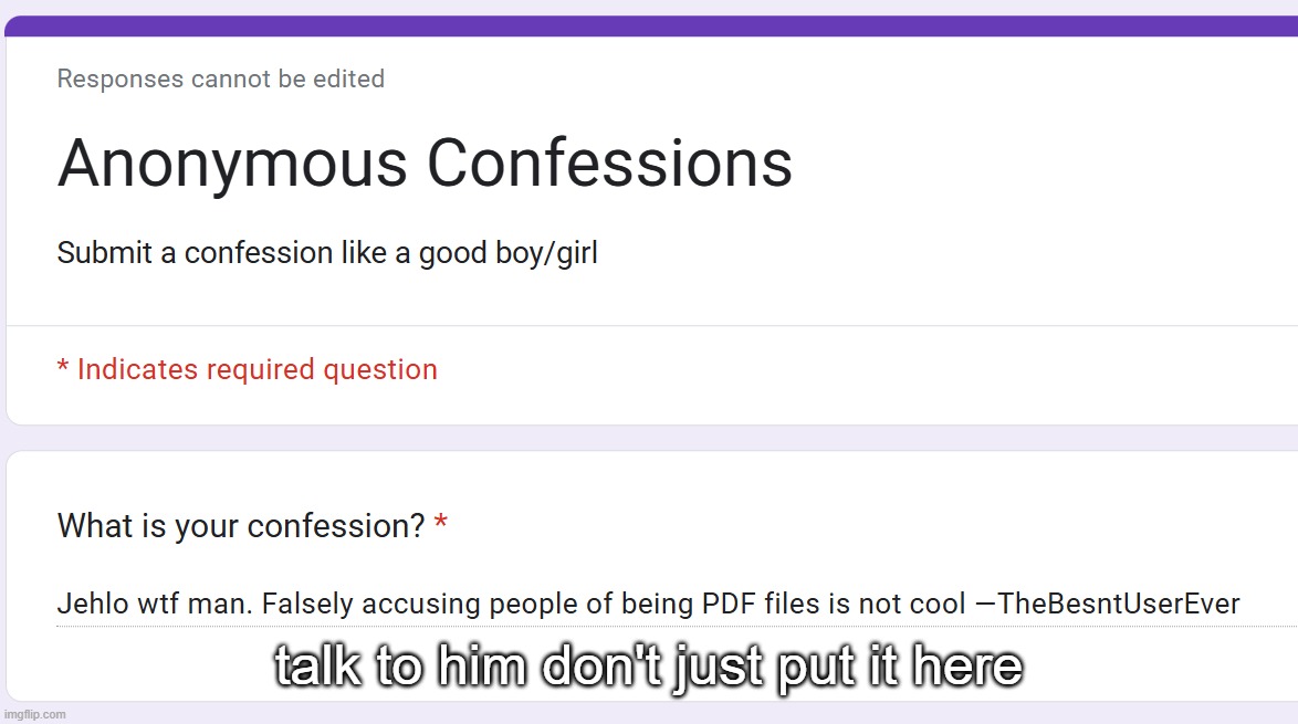 talk to him don't just put it here | made w/ Imgflip meme maker