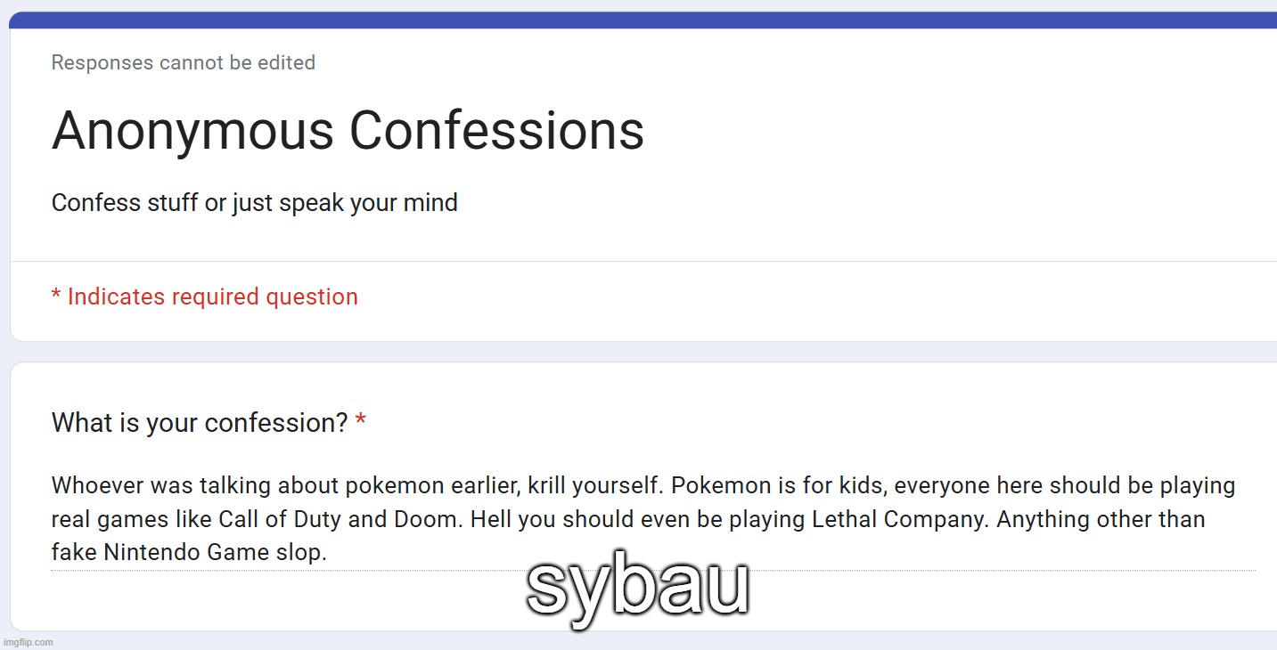 sybau | made w/ Imgflip meme maker