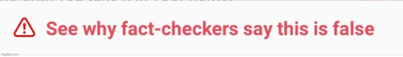 See why fact checkers say this is false | image tagged in see why fact checkers say this is false | made w/ Imgflip meme maker