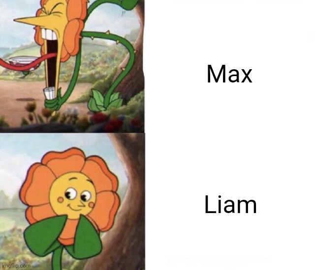 Old meme | Max; Liam | image tagged in cagney carnation,formula 1,red bull,max,drivers | made w/ Imgflip meme maker