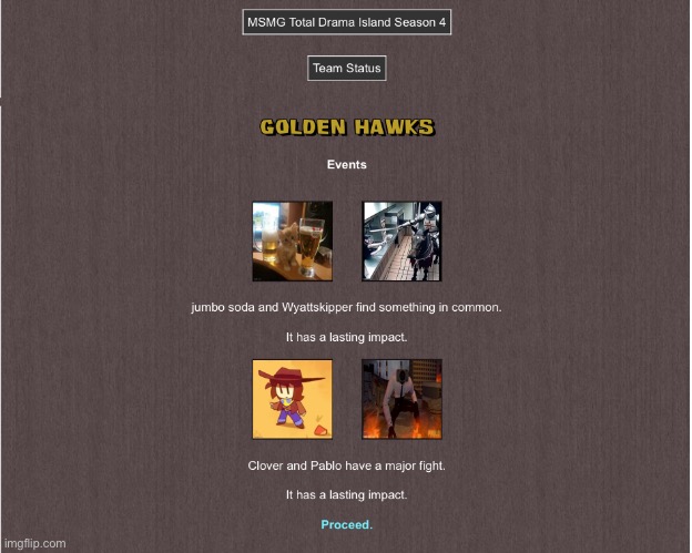 Events for the Golden Hawks | made w/ Imgflip meme maker