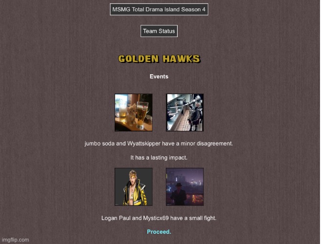 Events for the Golden Hawks | made w/ Imgflip meme maker