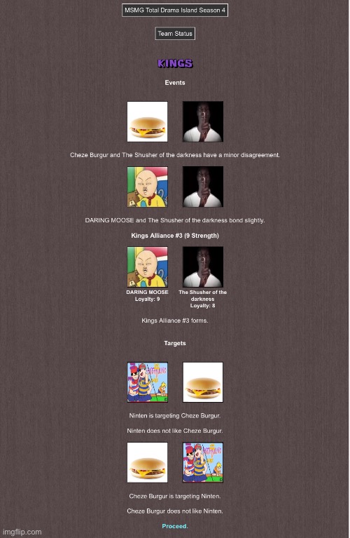 Events and Targets for the Kings | made w/ Imgflip meme maker