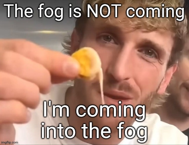 I like my cheese drippy bruh | The fog is NOT coming; I'm coming into the fog | image tagged in i like my cheese drippy bruh | made w/ Imgflip meme maker
