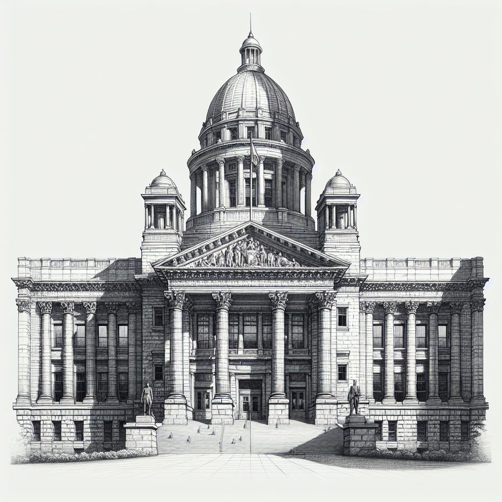 A government building sketch. Blank Meme Template
