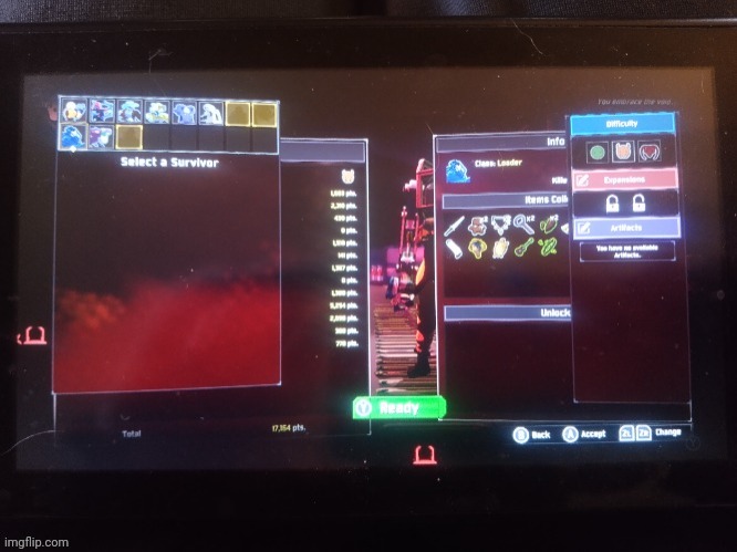 I broke RoR2 :} | image tagged in risk of rain 2,gaming,video games,nintendo switch | made w/ Imgflip meme maker