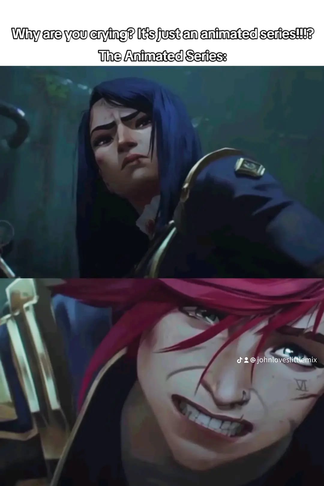 sad arcane moment Blank Meme Template