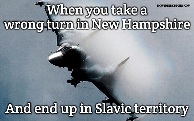 russian su-34 | When you take a wrong turn in New Hampshire; And end up in Slavic territory | image tagged in russian su-34,slavic new hampshire,slavic lives matter | made w/ Imgflip meme maker