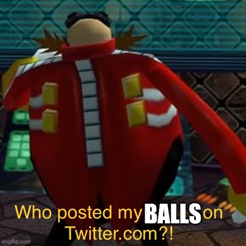 Who posted my nudes on Twitter.com | BALLS | image tagged in who posted my nudes on twitter com | made w/ Imgflip meme maker