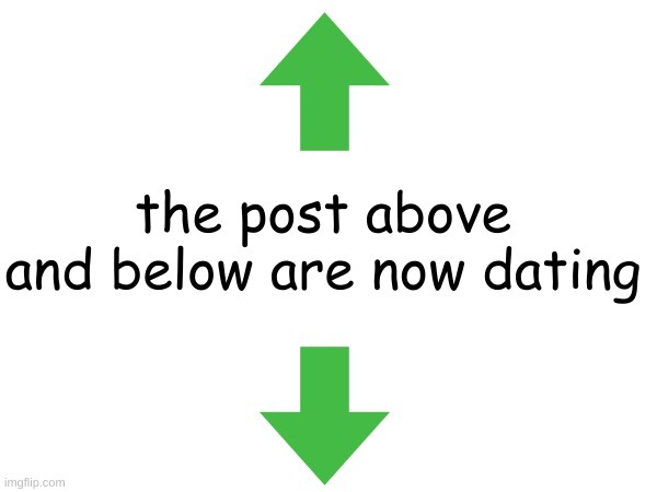 the post above and below are now dating | image tagged in the post above and below are now dating | made w/ Imgflip meme maker