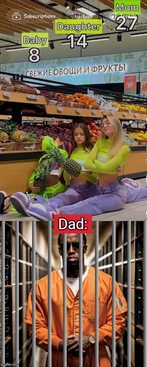 real | Dad: | image tagged in p diddy diddler inmate prison | made w/ Imgflip meme maker