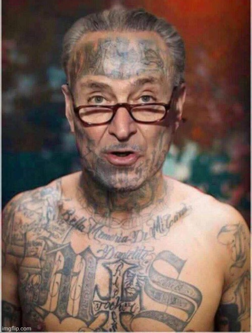 Cuck Scummer gets MS13 tattoos Blank Meme Template
