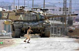 Palestinian kid vs Zionist Tank Blank Meme Template