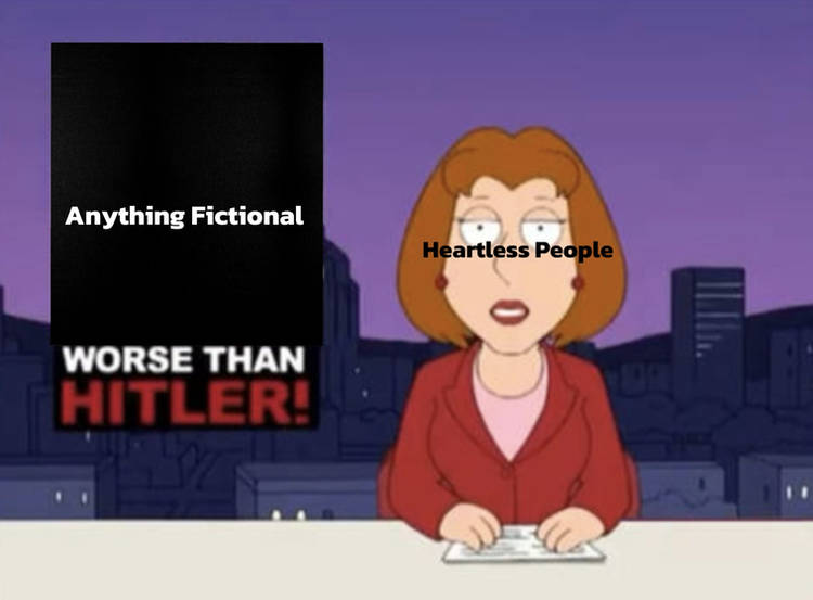 High Quality worse than hitler meme Blank Meme Template