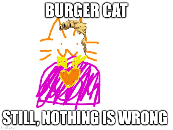 BURGER CAT; STILL, NOTHING IS WRONG | made w/ Imgflip meme maker