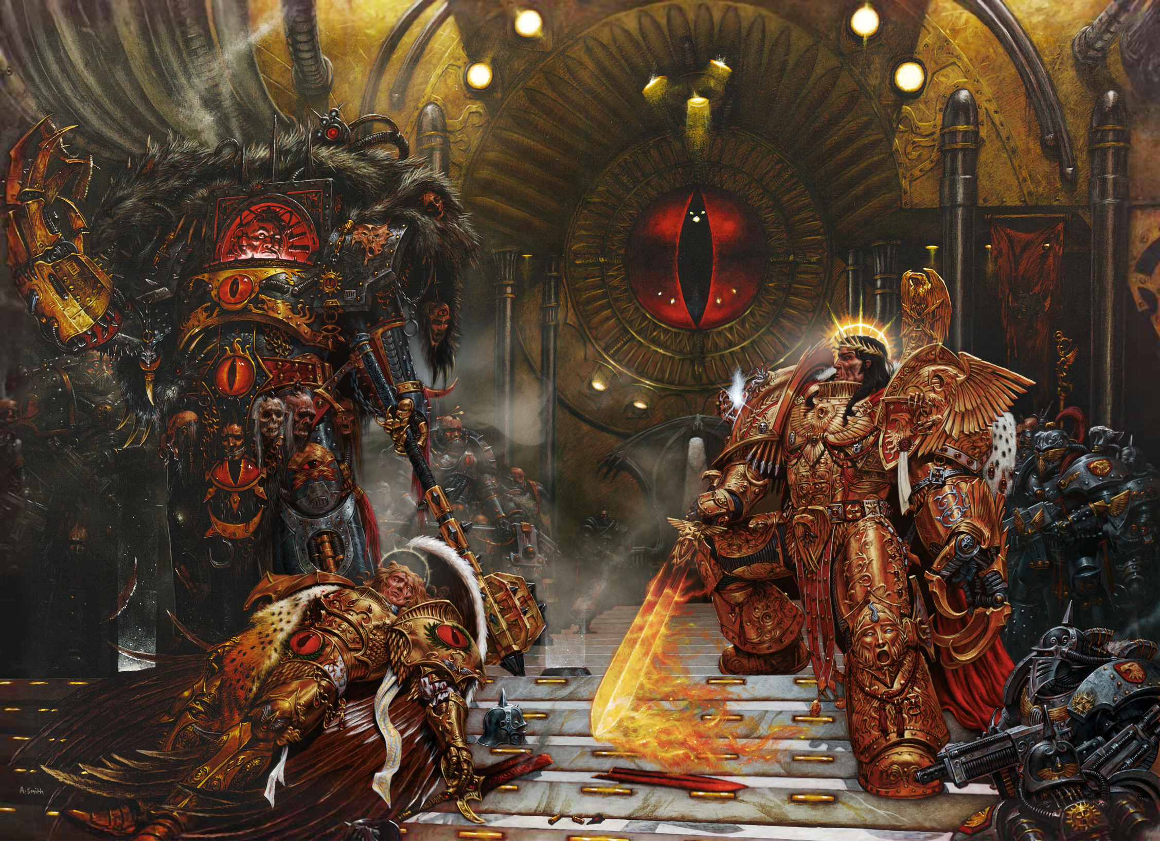 Emperor and Horus Blank Meme Template