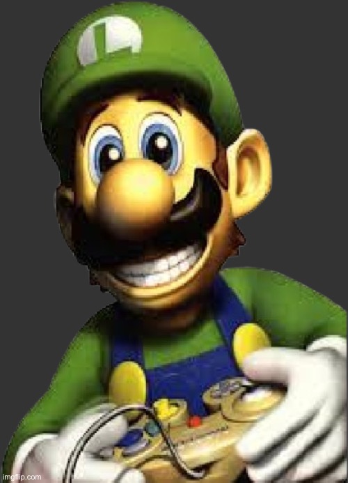 cursed luigi gaming | image tagged in cursed luigi gaming | made w/ Imgflip meme maker