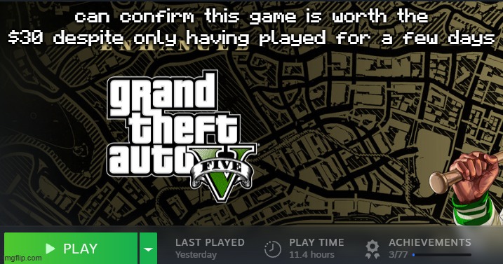 can confirm this game is worth the $30 despite only having played for a few days | made w/ Imgflip meme maker