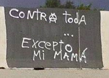 Contra toda autorida excepto mi mamá Blank Meme Template