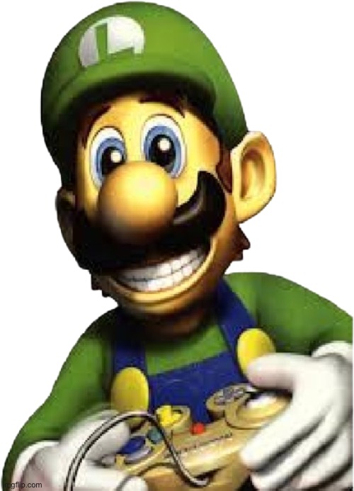 cursed luigi gaming | image tagged in cursed luigi gaming | made w/ Imgflip meme maker