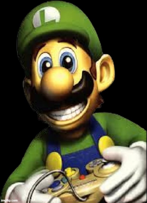 cursed luigi gaming | image tagged in cursed luigi gaming | made w/ Imgflip meme maker