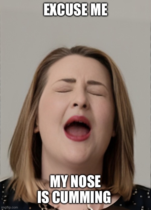 Sneezegasm | EXCUSE ME; MY NOSE IS CUMMING | image tagged in sneezegasm | made w/ Imgflip meme maker