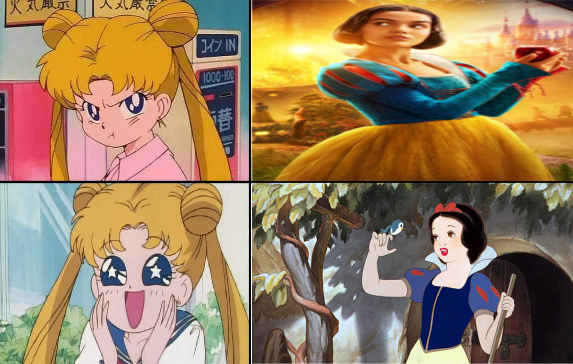 sailor moon and snow white Blank Meme Template