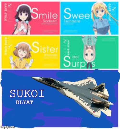 Sukoi B**** | SUKOI; BLYAT | image tagged in s stands for,russian,aircraft,airplane,vehicle | made w/ Imgflip meme maker