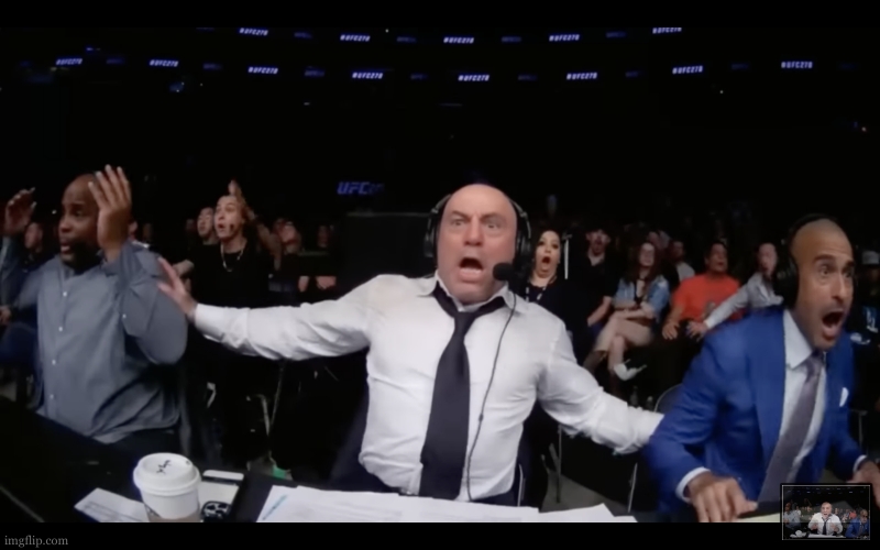 Joe Rogan shock | image tagged in joe rogan shock | made w/ Imgflip meme maker