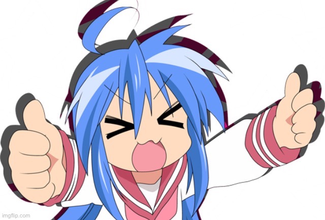 Konata!!! | image tagged in konata | made w/ Imgflip meme maker