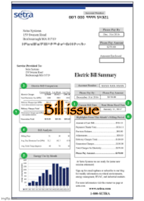 Bill issue Blank Meme Template