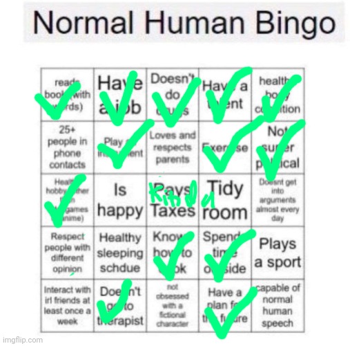"GET A JOB" look who's talking, also I sometimes pay taxes actually | image tagged in normal human bingo | made w/ Imgflip meme maker