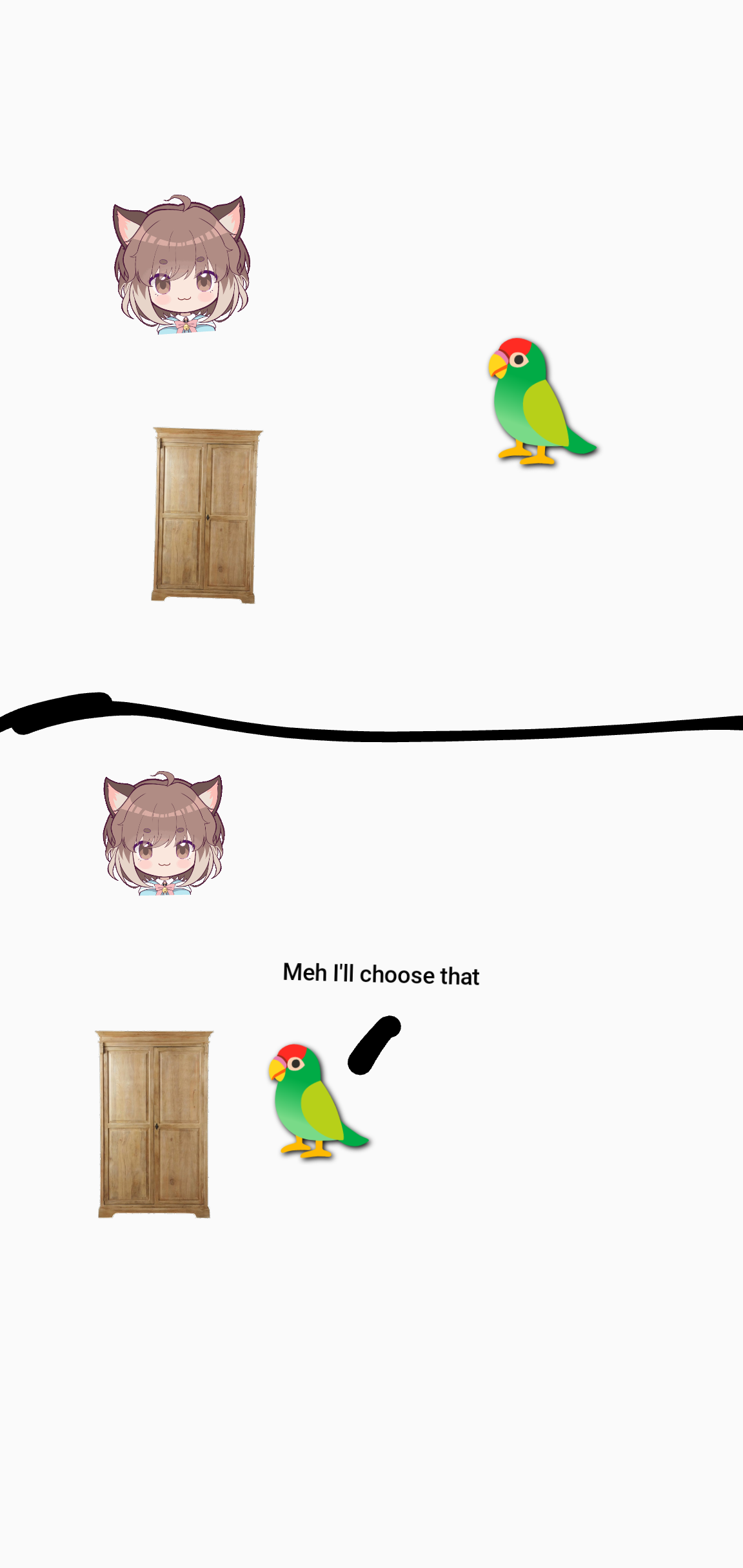 Parrot Closet Blank Meme Template