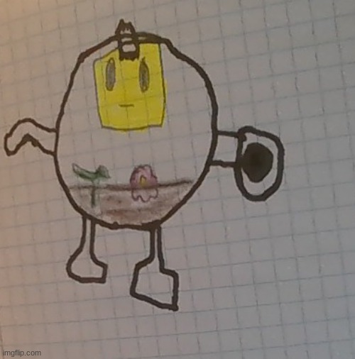sprout from brawl stars but poorly drawn bc i felt like it | image tagged in e | made w/ Imgflip meme maker