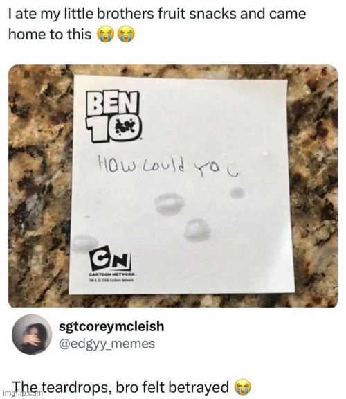 You know bro is serious when he whips out the Ben 10 letter | image tagged in memes,msmg | made w/ Imgflip meme maker
