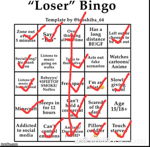 ez | image tagged in loser bingo | made w/ Imgflip meme maker