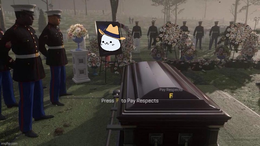 Press F to Pay Respects | image tagged in press f to pay respects | made w/ Imgflip meme maker
