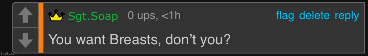 You want breasts, don’t you? | image tagged in you want breasts don t you | made w/ Imgflip meme maker