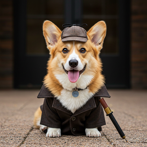 Detective Corgi Blank Meme Template