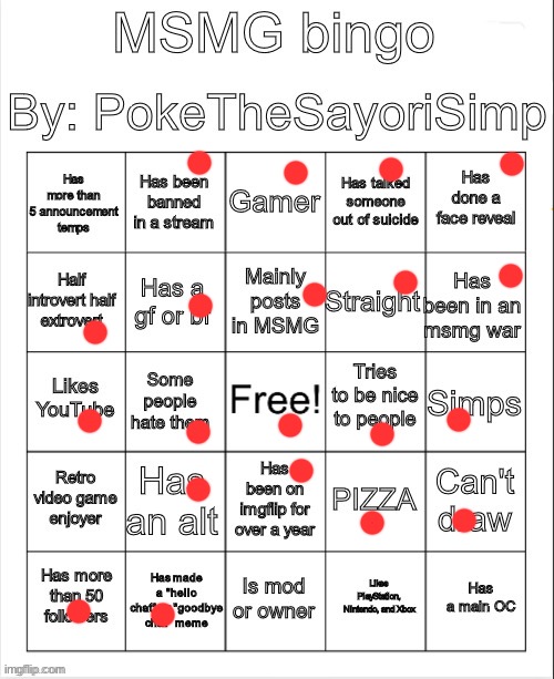 I may be poke | image tagged in msmg bingo by poke | made w/ Imgflip meme maker